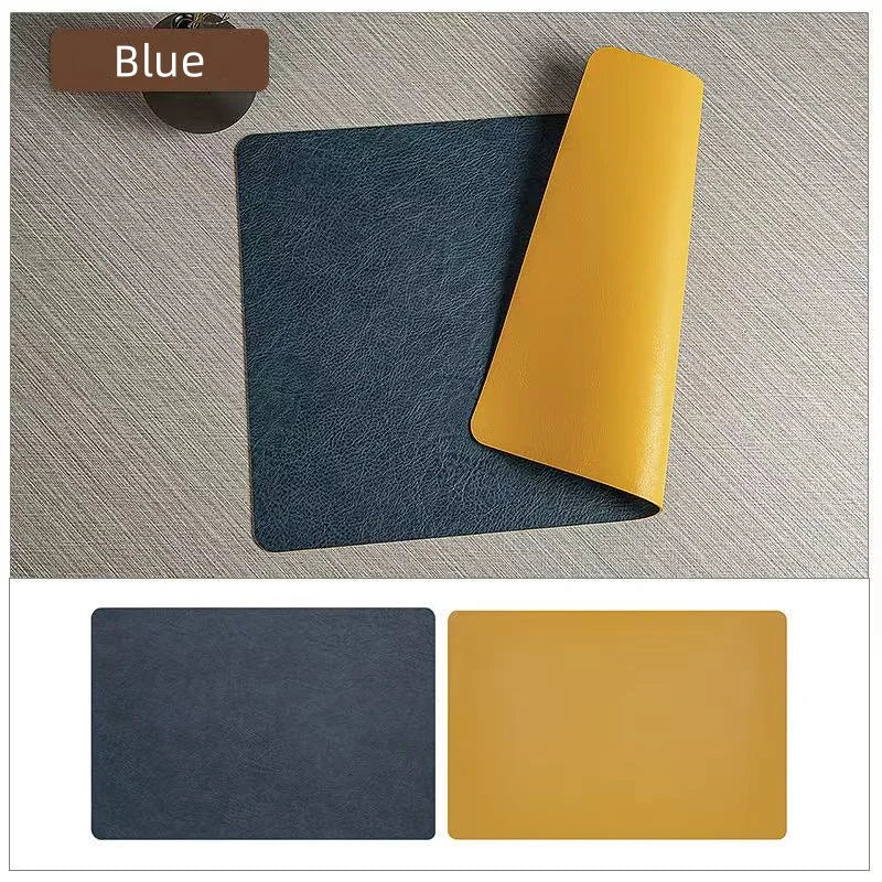 DuoMat Manteles Individuales Reversibles de Cuero Sintético