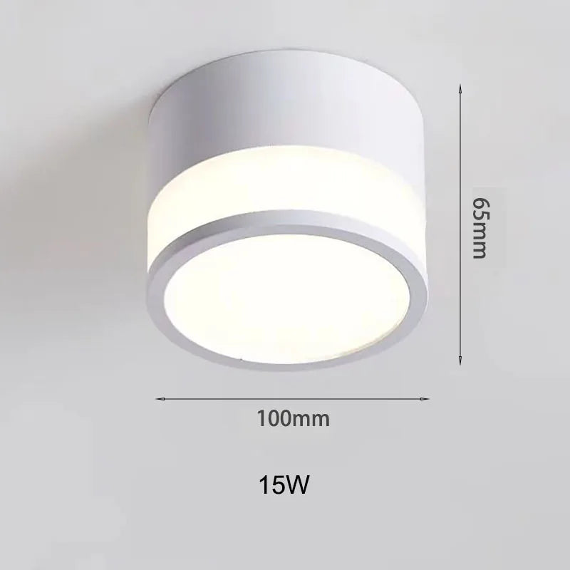 Foco LED de Superficie Nordic de 9 W o 15 W Blanco o Negro