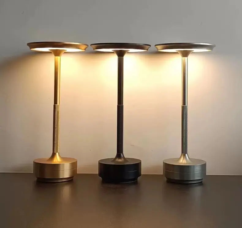 Lámpara de Escritorio LED Recargable Táctil de Aluminio