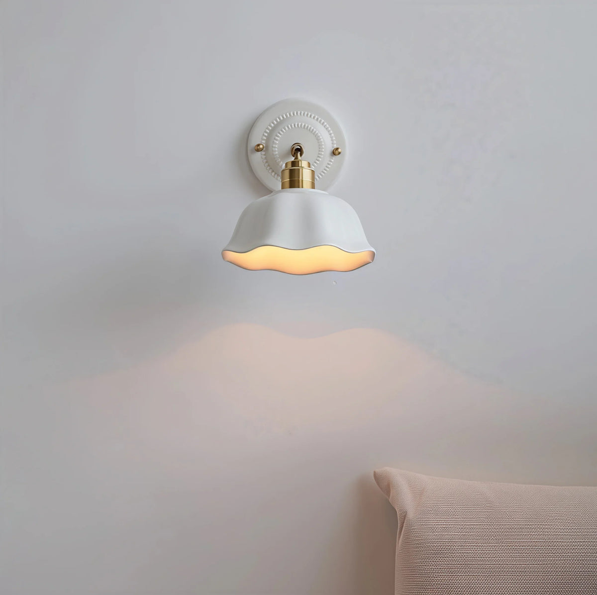 Aplique de Pared de Cerámica Nordic Cream Vintage Nórdico
