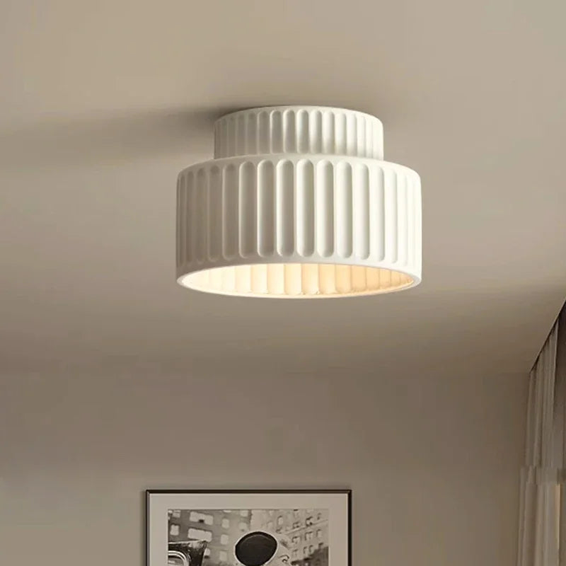Plafón Nordic Ripple Escultural Acanalado de Luz Suave