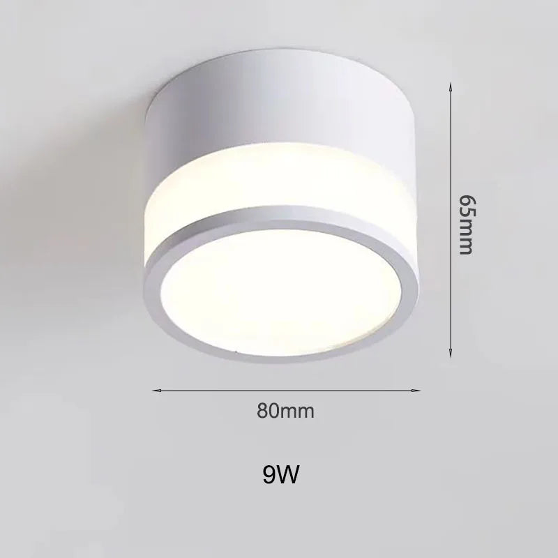 Foco LED de Superficie Nordic de 9 W o 15 W Blanco o Negro