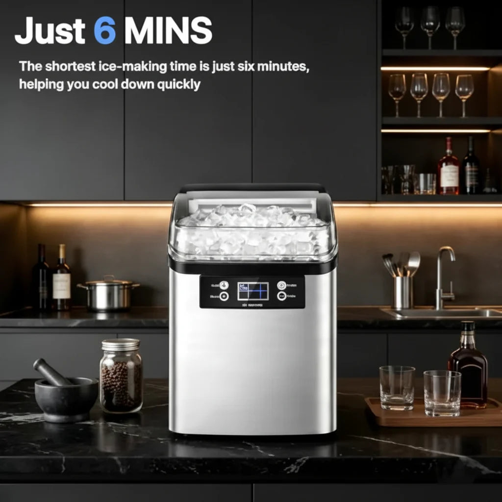 Máquina de Hielo de Sobremesa Automática de Gran Capacidad