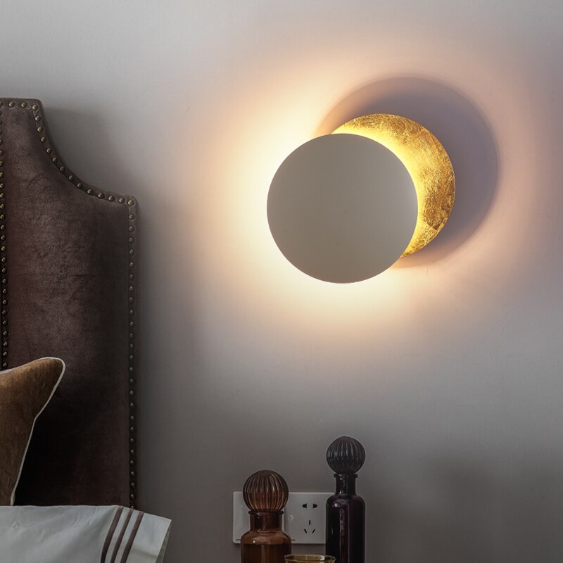 Lunaris Aplique de Pared Eclipse Solar Moderno Oro o Cobre