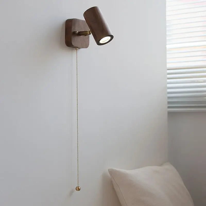 Aplique de Pared Arlo Foco LED Retro de Nogal y Latón
