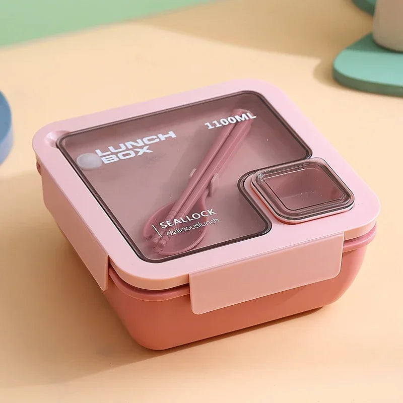 BentoGo Fiambrera Bento Antifugas con Cubiertos, Microondas