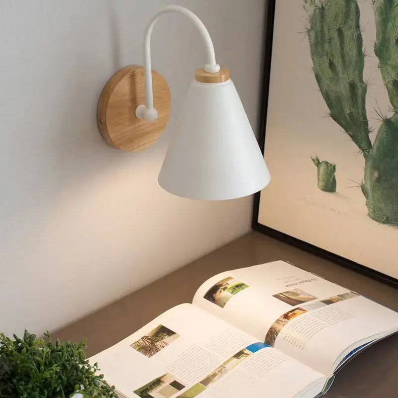 Aplique de Pared Nordic Beam Escandinavo de Madera y Hierro