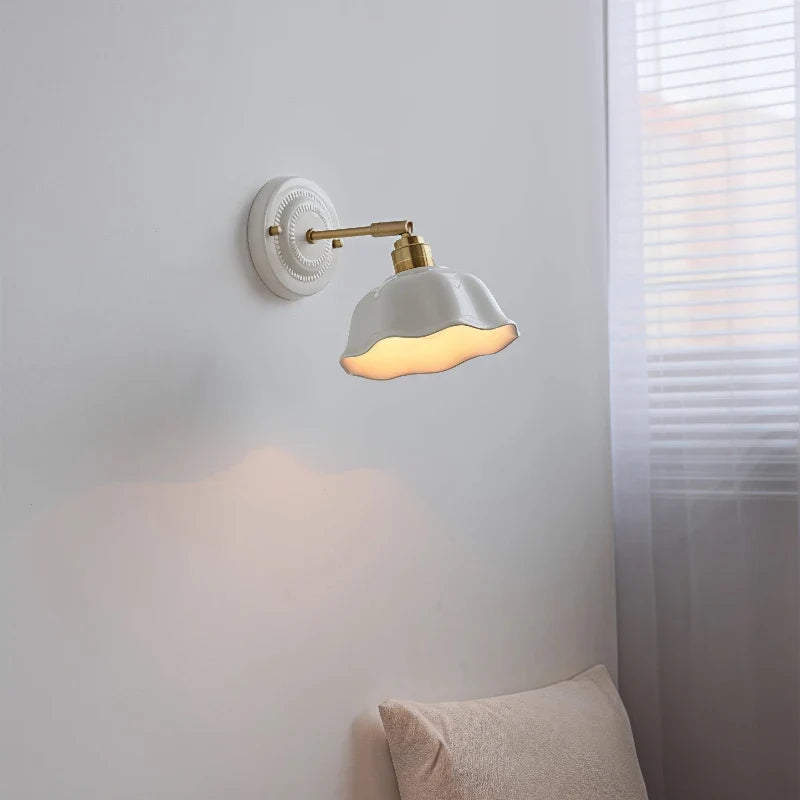 Aplique de Pared de Cerámica Nordic Cream Vintage Nórdico
