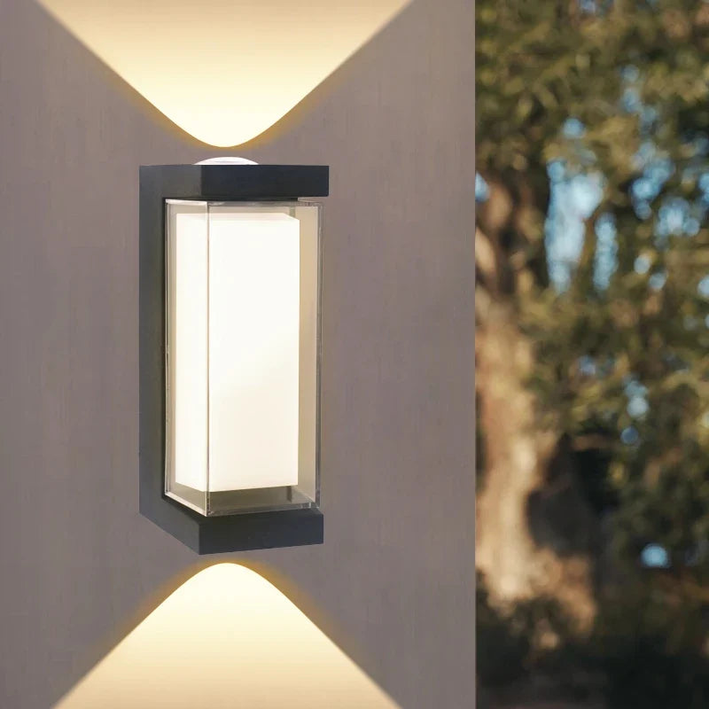 Aplique de Pared LED Exterior de Luz Arriba y Abajo Moderno