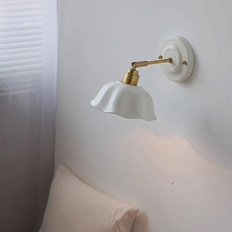 Aplique de Pared de Cerámica Nordic Cream Vintage Nórdico