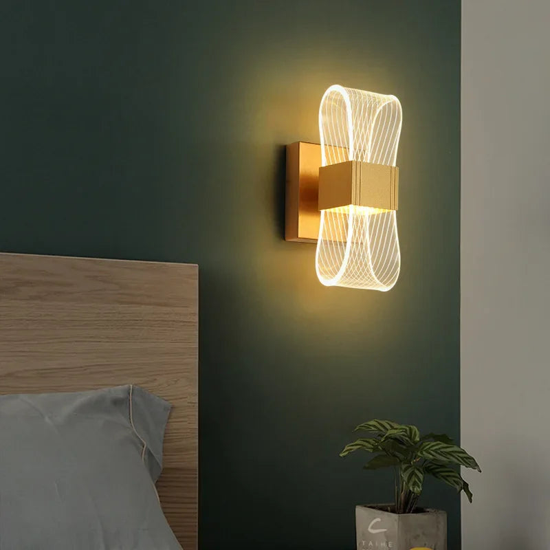 Aplique de Pared LED Nórdico de Lujo de Aluminio con Bucle
