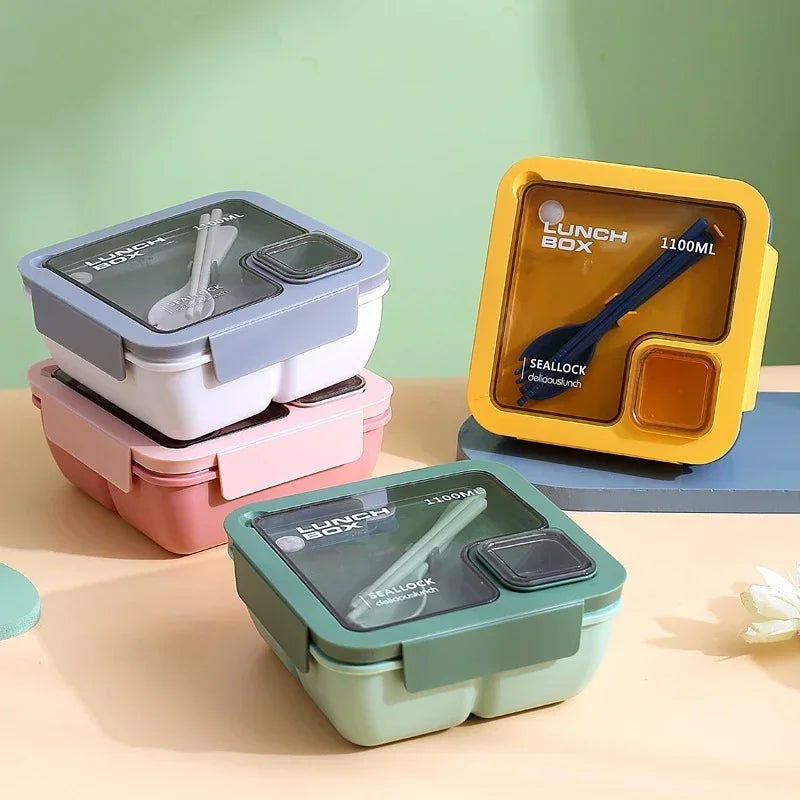 BentoGo Fiambrera Bento Antifugas con Cubiertos, Microondas