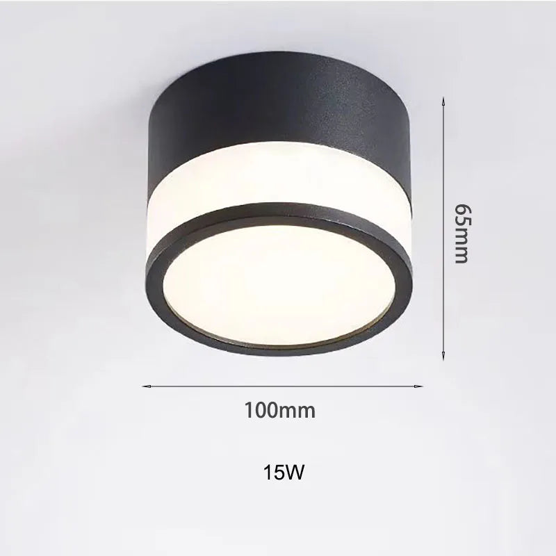 Foco LED de Superficie Nordic de 9 W o 15 W Blanco o Negro