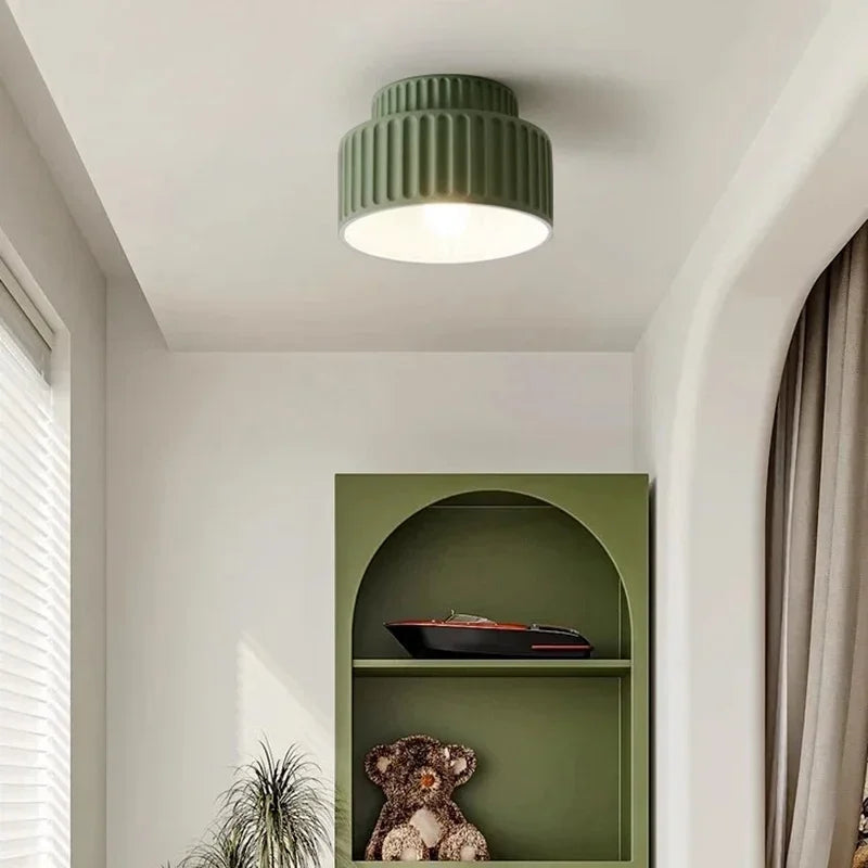 Plafón Nordic Ripple Escultural Acanalado de Luz Suave
