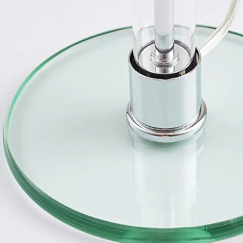 Lámpara de Mesa Wilhelm Bauhaus de Vidrio Esmerilado y Cromo