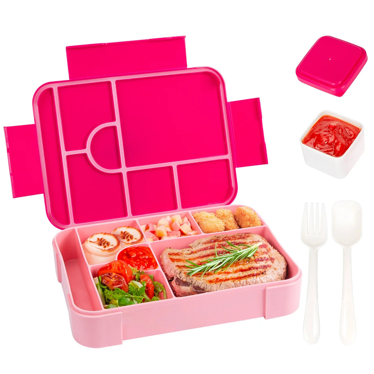 BentoMax Fiambrera Bento de 1330 ml Antifugas y Microondas