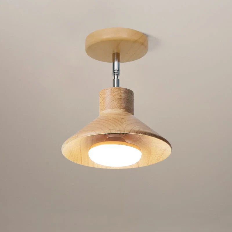 Lámpara de Techo NordicWood Cónica de Madera Natural Nórdica