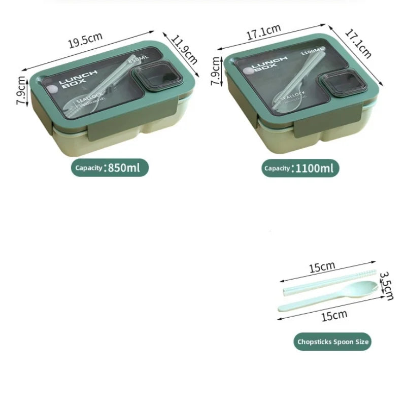 BentoGo Fiambrera Bento Antifugas con Cubiertos, Microondas
