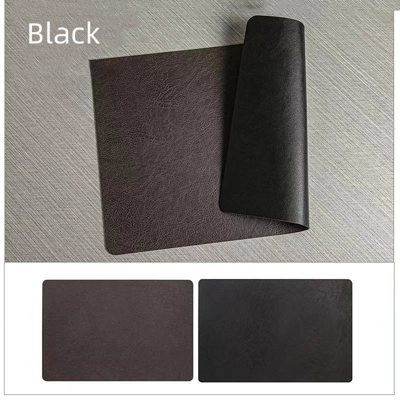 DuoMat Manteles Individuales Reversibles de Cuero Sintético