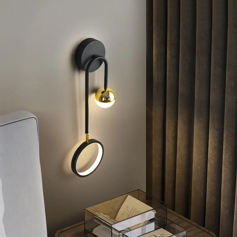 Aplique de Pared Orbis LED Nórdico con Difusor Circular