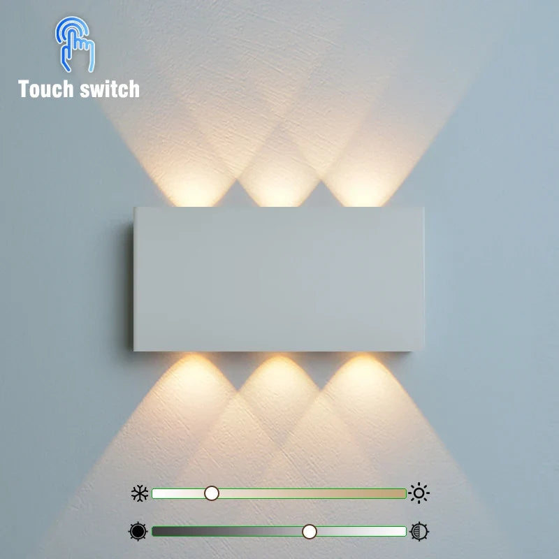 Aplique Recargable LumiBlock Efecto Madera Sin Cables