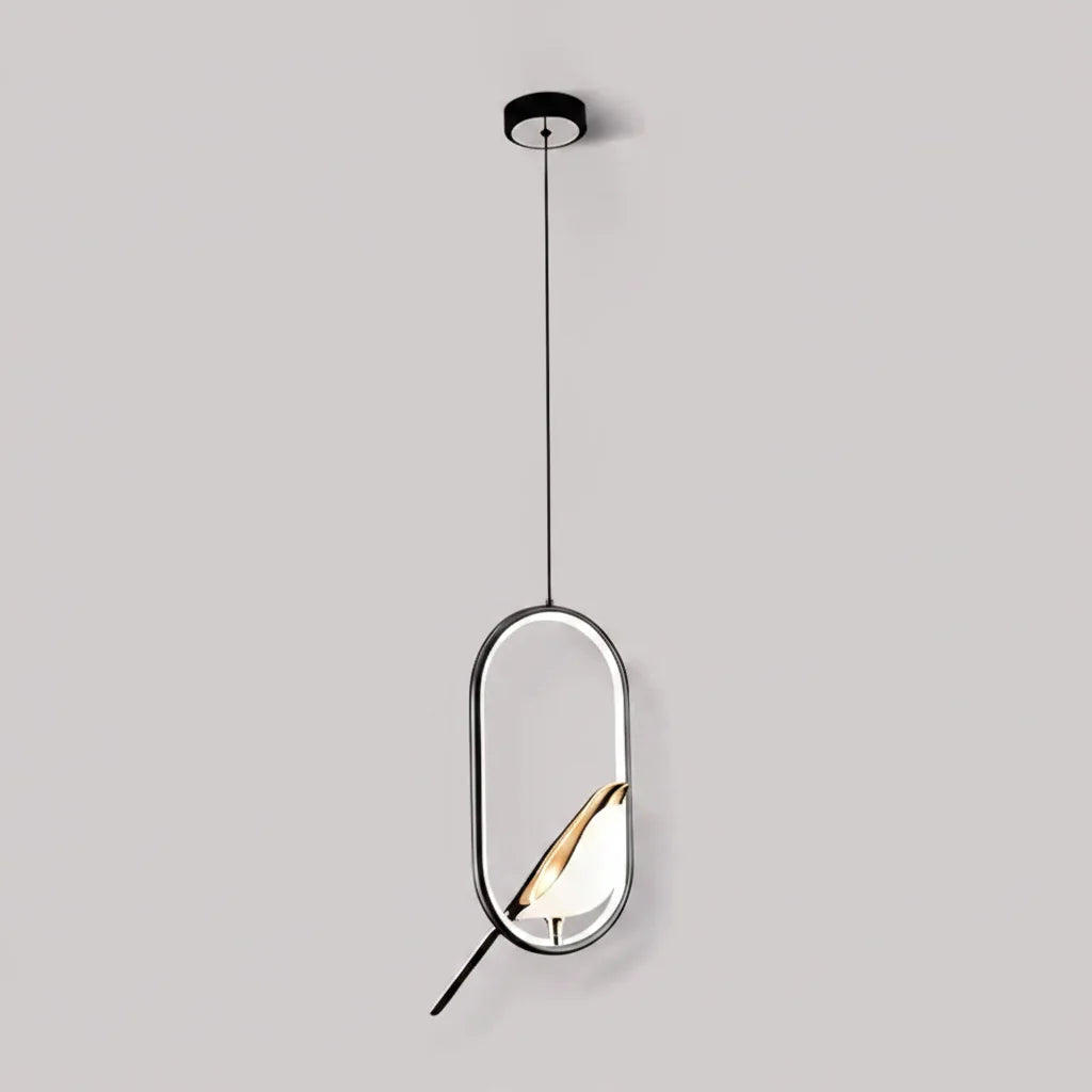 Lámpara Colgante Urraca LED con Pájaro Nórdica Artística