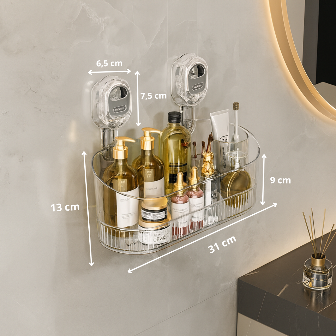 Estante de Pared Adhesivo sin Taladrar para Baño y Cocina