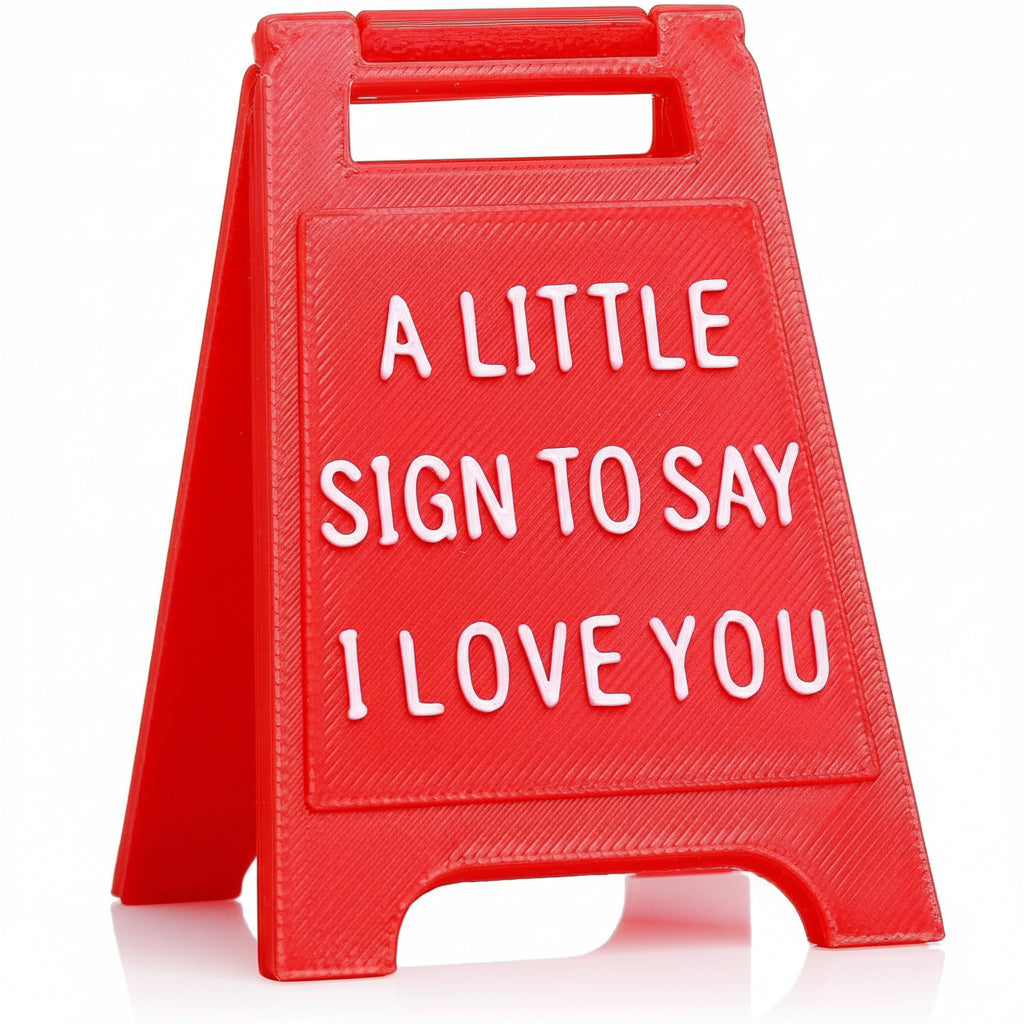 Cartel de Mesa Decorativo con Mensaje de Amor para Regalar