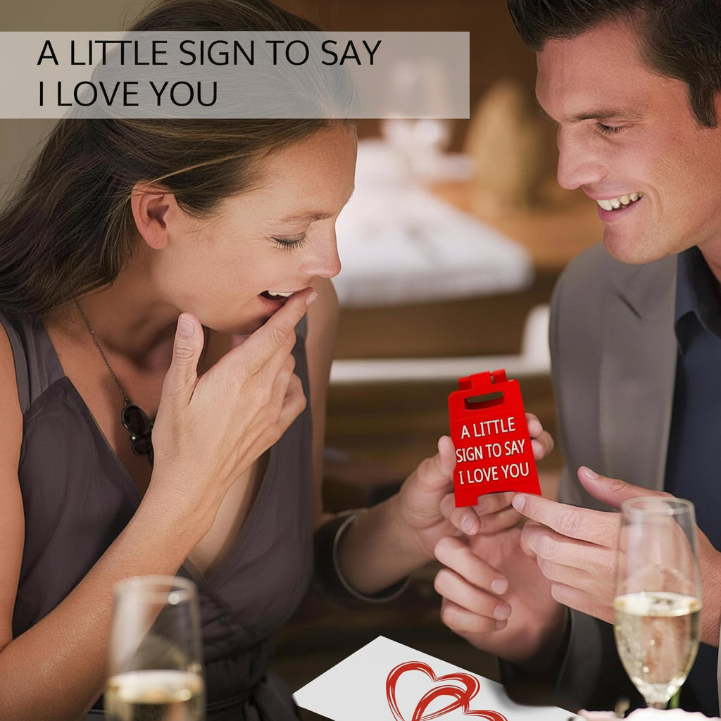 Cartel de Mesa Decorativo con Mensaje de Amor para Regalar
