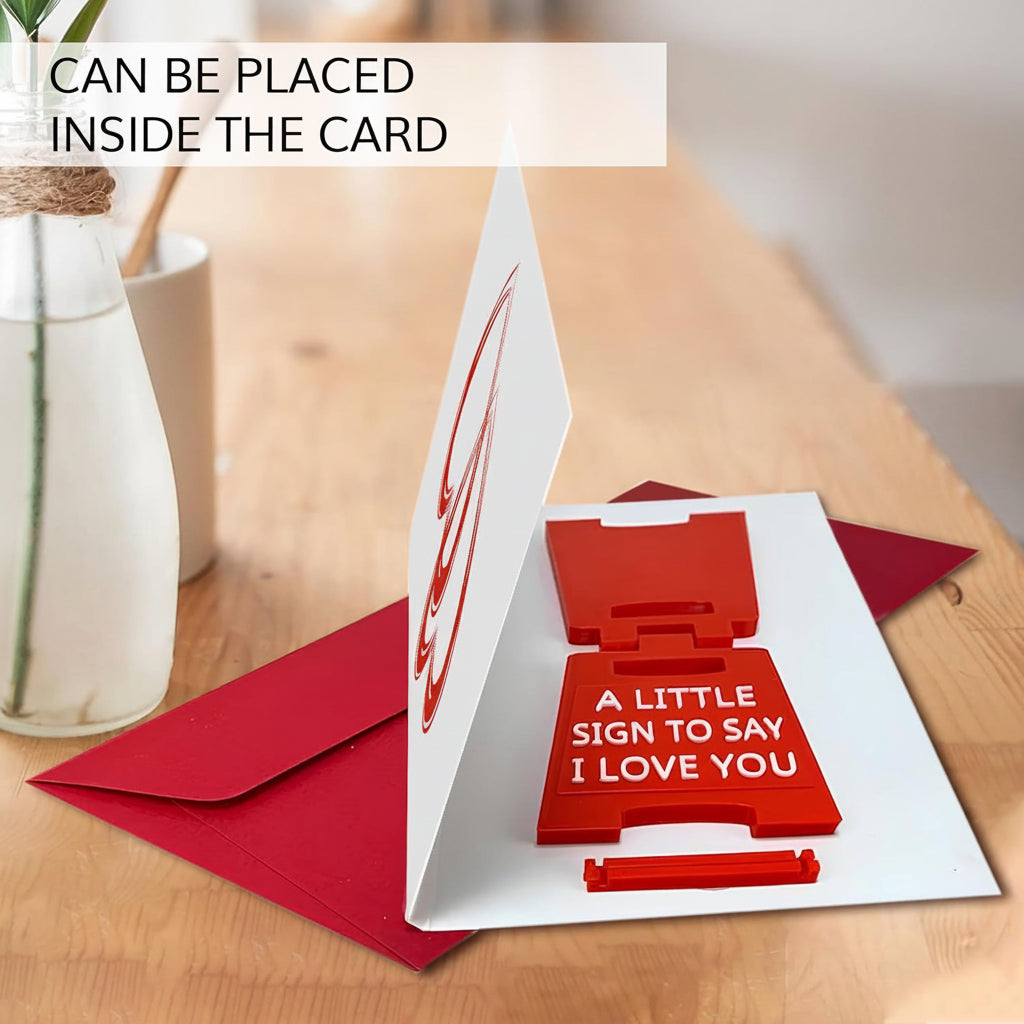 Cartel de Mesa Decorativo con Mensaje de Amor para Regalar