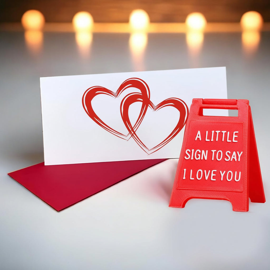 Cartel de Mesa Decorativo con Mensaje de Amor para Regalar