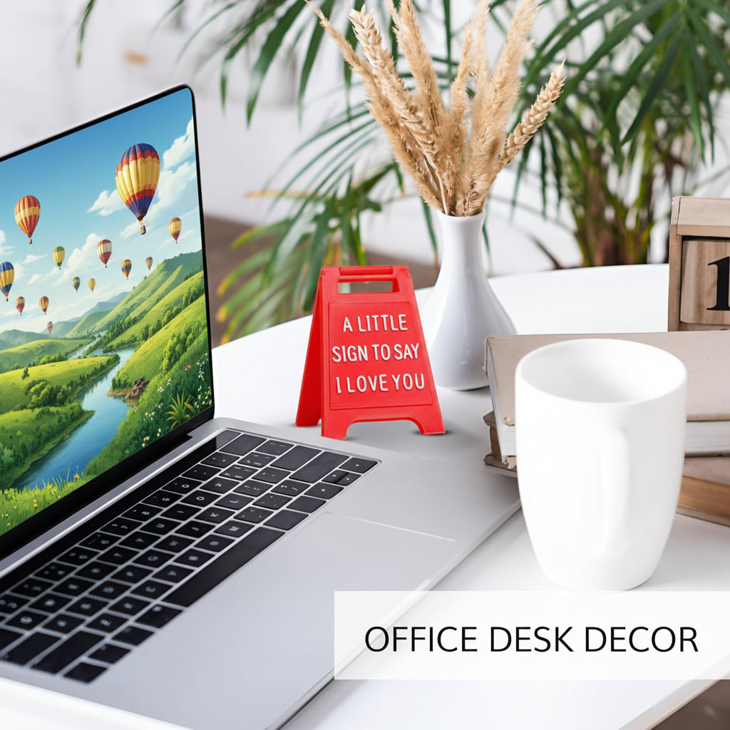 Cartel de Mesa Decorativo con Mensaje de Amor para Regalar