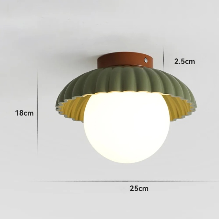 Plafón de Techo para Pasillo de Hierro y Vidrio en 3 Colores