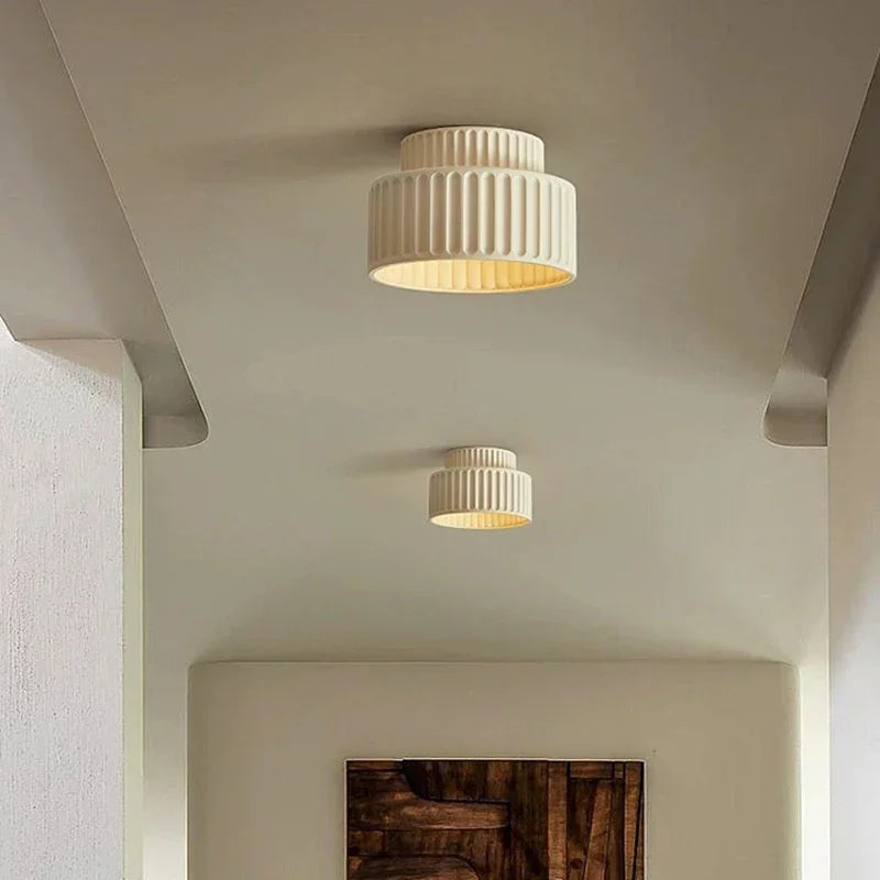 Plafón Nordic Ripple Escultural Acanalado de Luz Suave