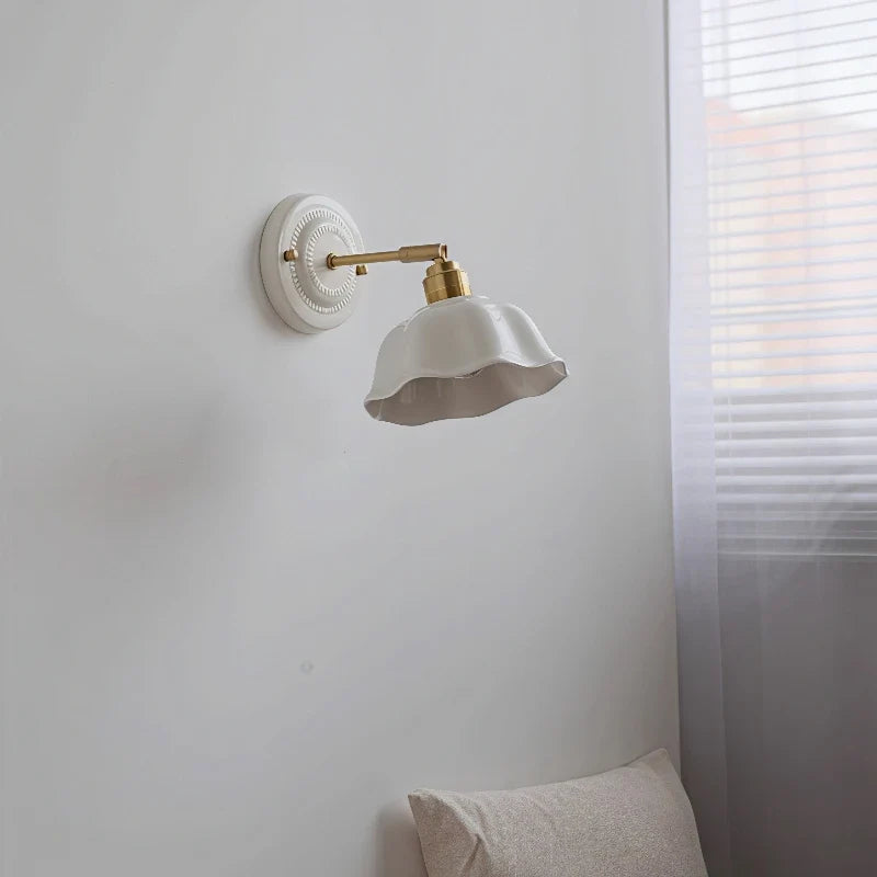 Aplique de Pared de Cerámica Nordic Cream Vintage Nórdico