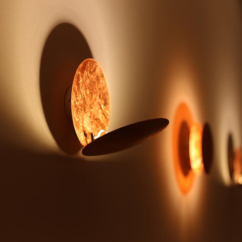 Lunaris Aplique de Pared Eclipse Solar Moderno Oro o Cobre