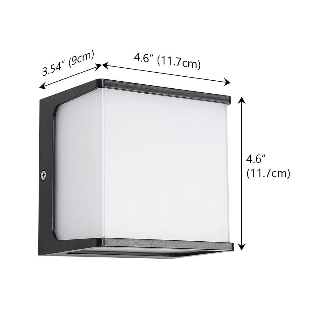 Aplique LED Exterior AeroCube Cubo Moderno Impermeable