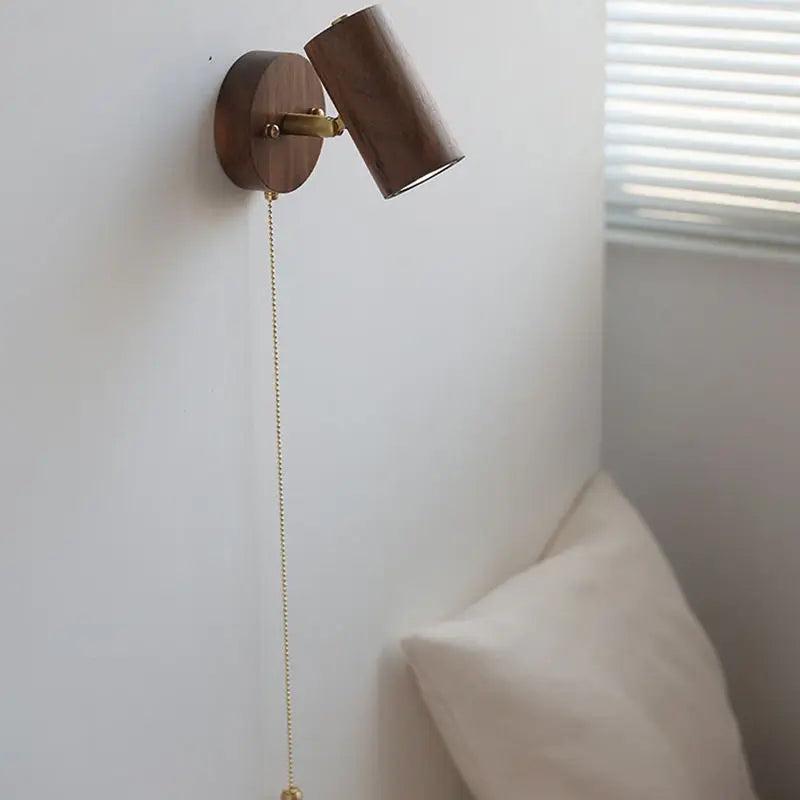 Aplique de Pared Arlo Foco LED Retro de Nogal y Latón