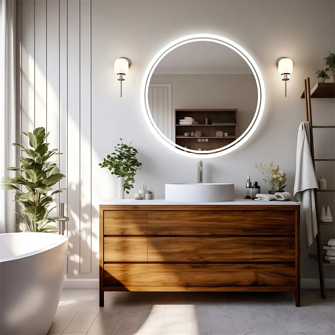Espejo de Baño LED Redondo LuvoRound Antivaho Táctil