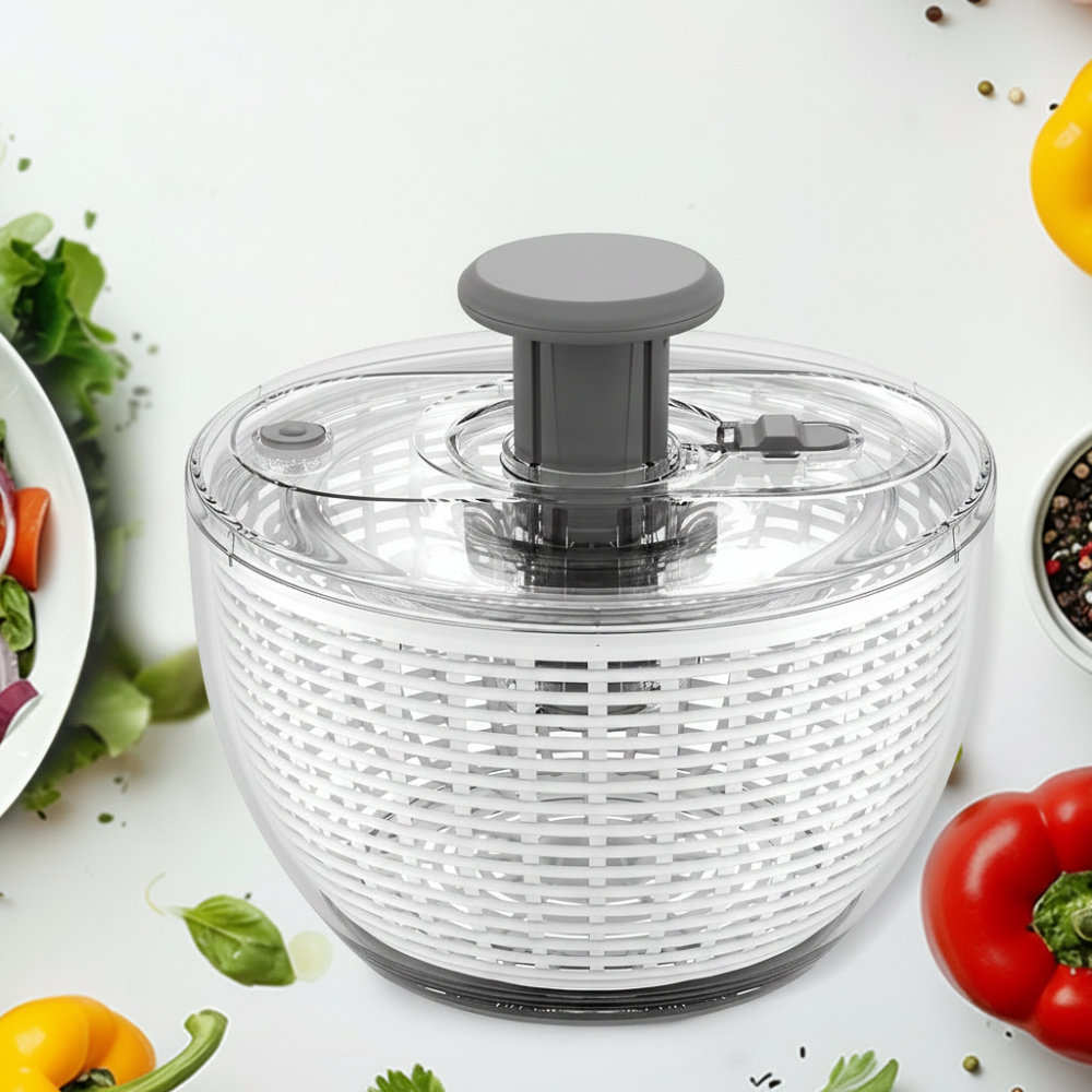Centrifugadora de Ensalada con Bomba Manual y Bol Grande