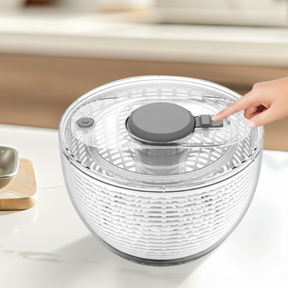 Centrifugadora de Ensalada con Bomba Manual y Bol Grande