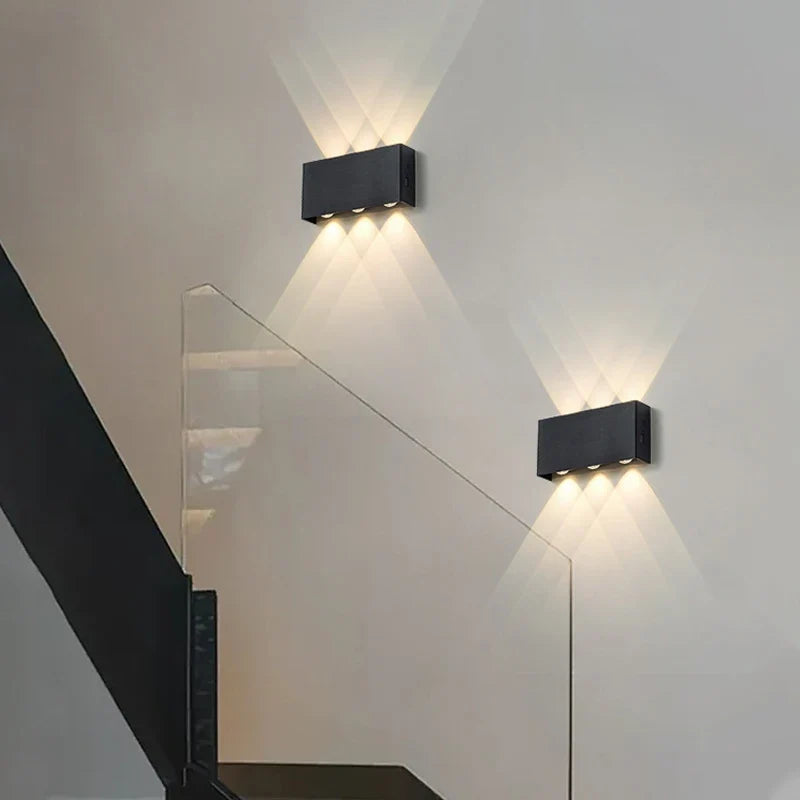 Aplique Recargable LumiBlock Efecto Madera Sin Cables