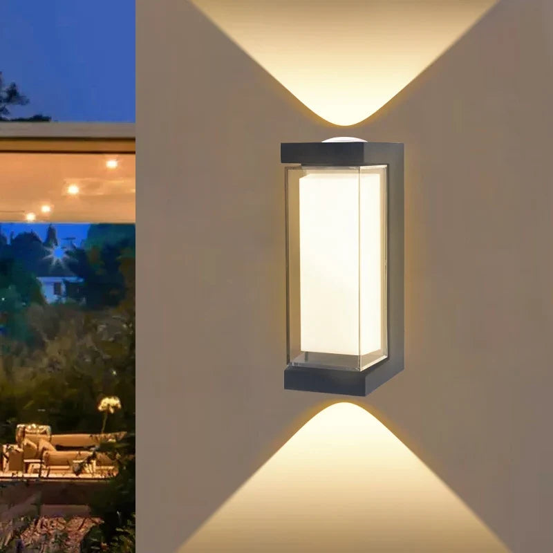 Aplique de Pared LED Exterior de Luz Arriba y Abajo Moderno