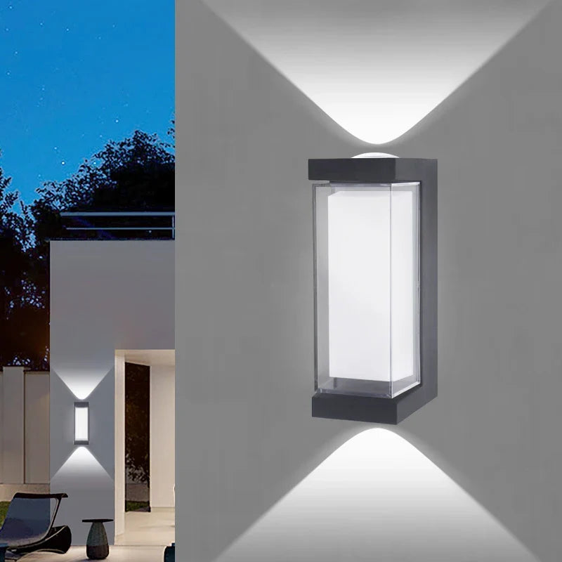 Aplique de Pared LED Exterior de Luz Arriba y Abajo Moderno