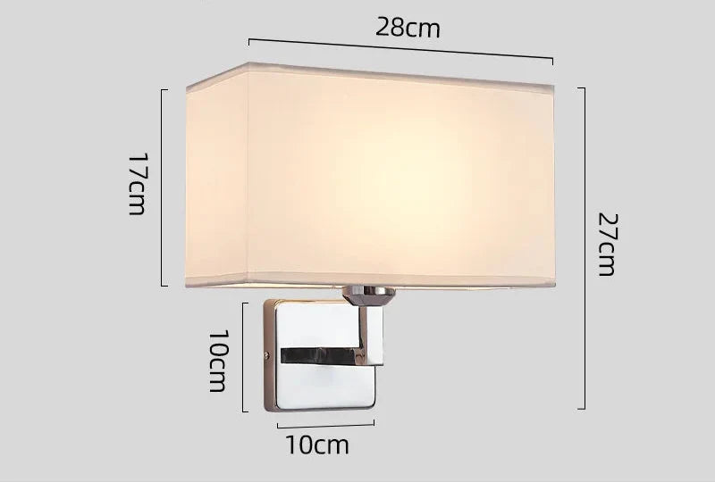 Aplique de Pared de Cabecera con Luz de Lectura E27 y Tela