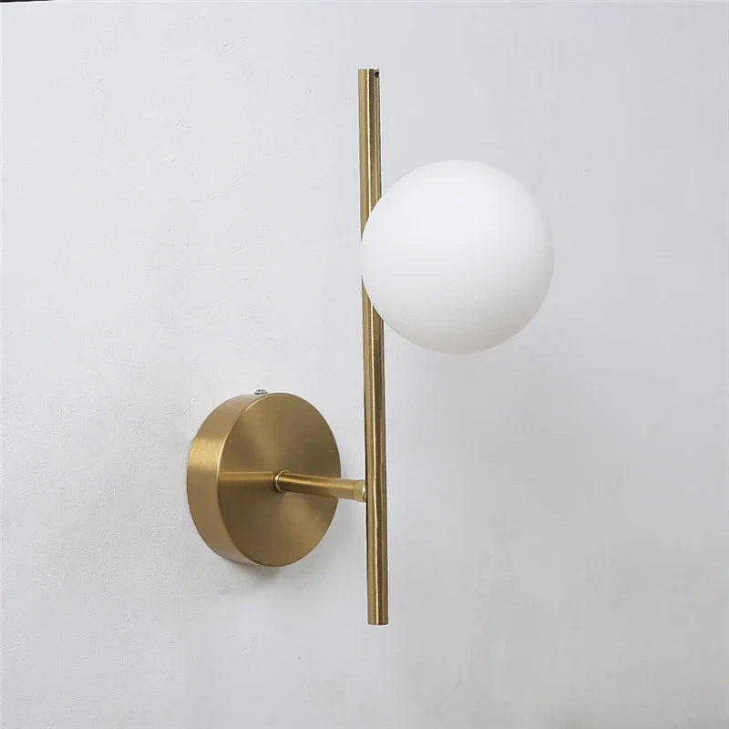 Aplique de Pared Astra de Globo Simple o Doble en Oro