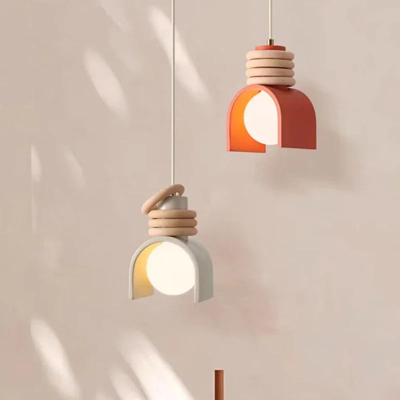 Lámpara Colgante Wabi-Sabi de Resina Minimalista Japonesa
