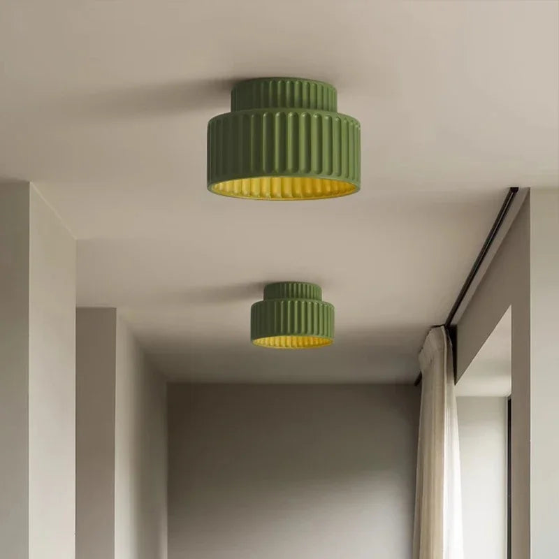 Plafón Nordic Ripple Escultural Acanalado de Luz Suave
