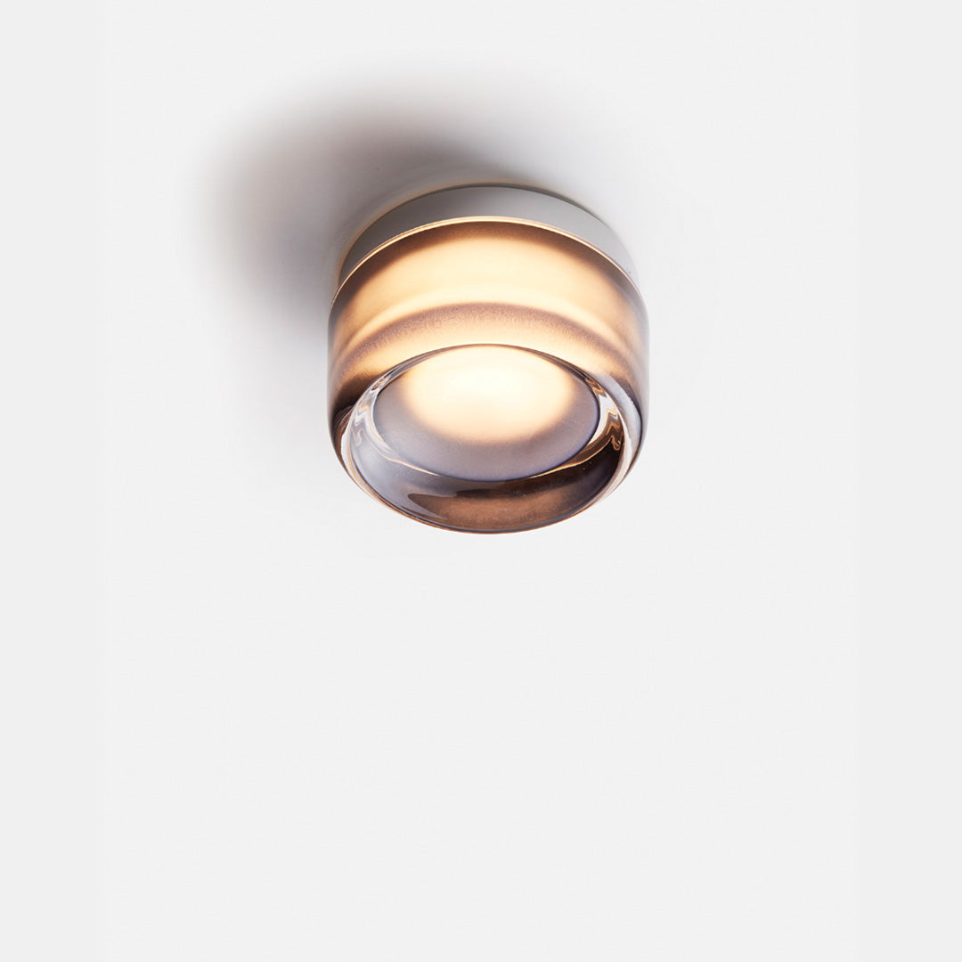 Aplique de Pared LED Solaria de Vidrio Blanco, Humo o Ámbar