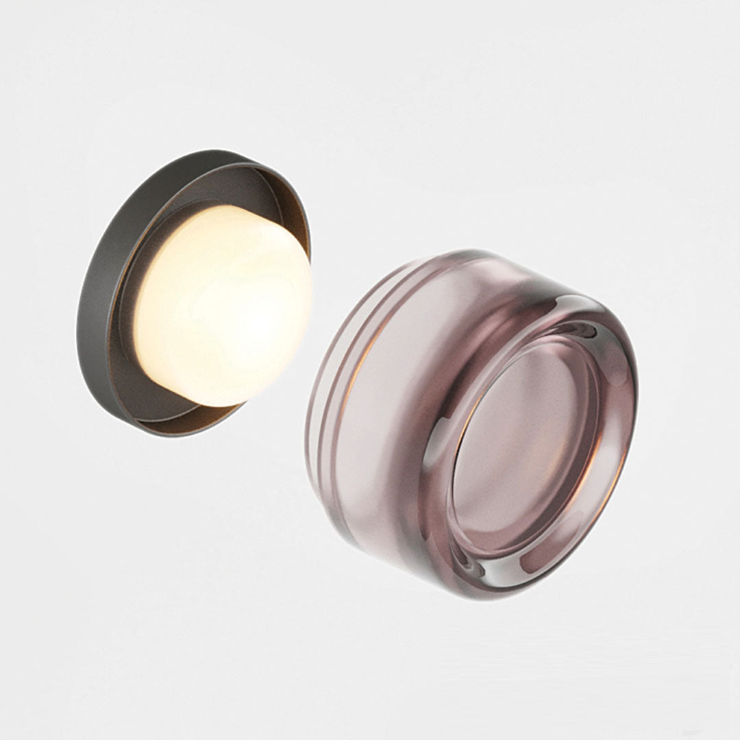 Aplique de Pared LED Dimple de Vidrio Texturizado Moderno